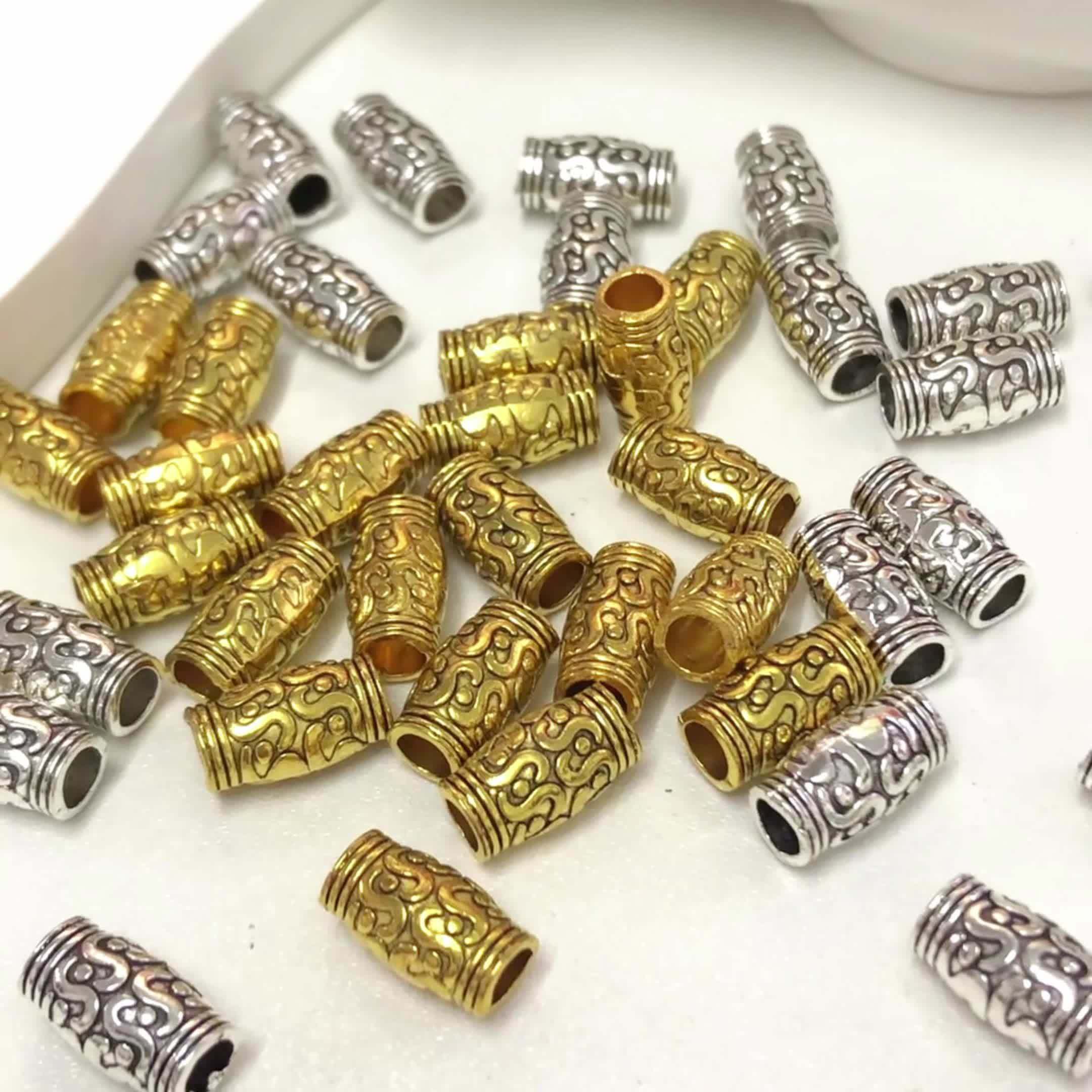 60pcs Tibetan Drum Spacer Beads for DIY Jewellery Making